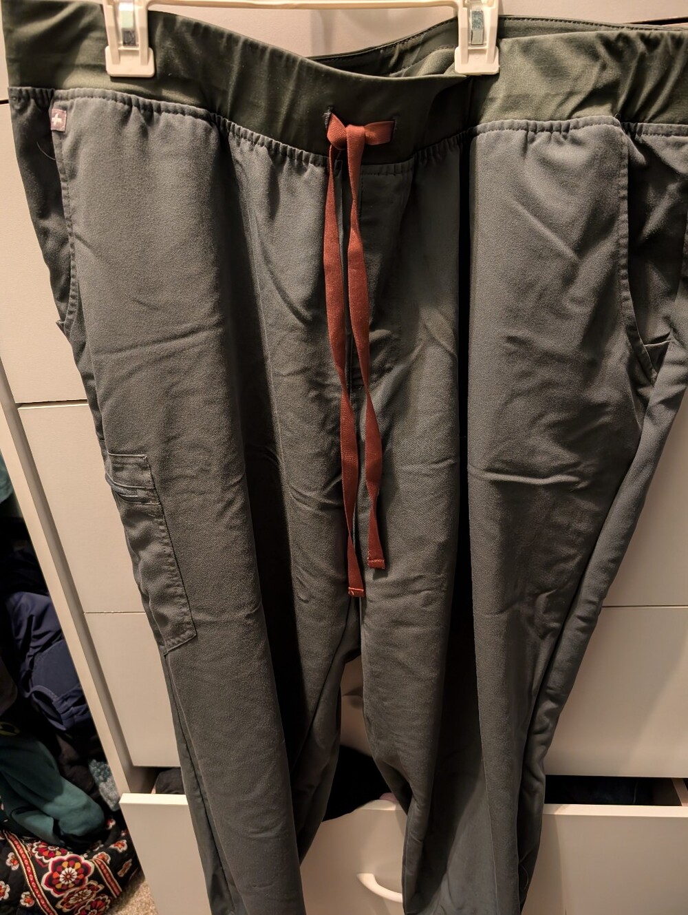 Womens Moss Green Figs jogger Scrubs